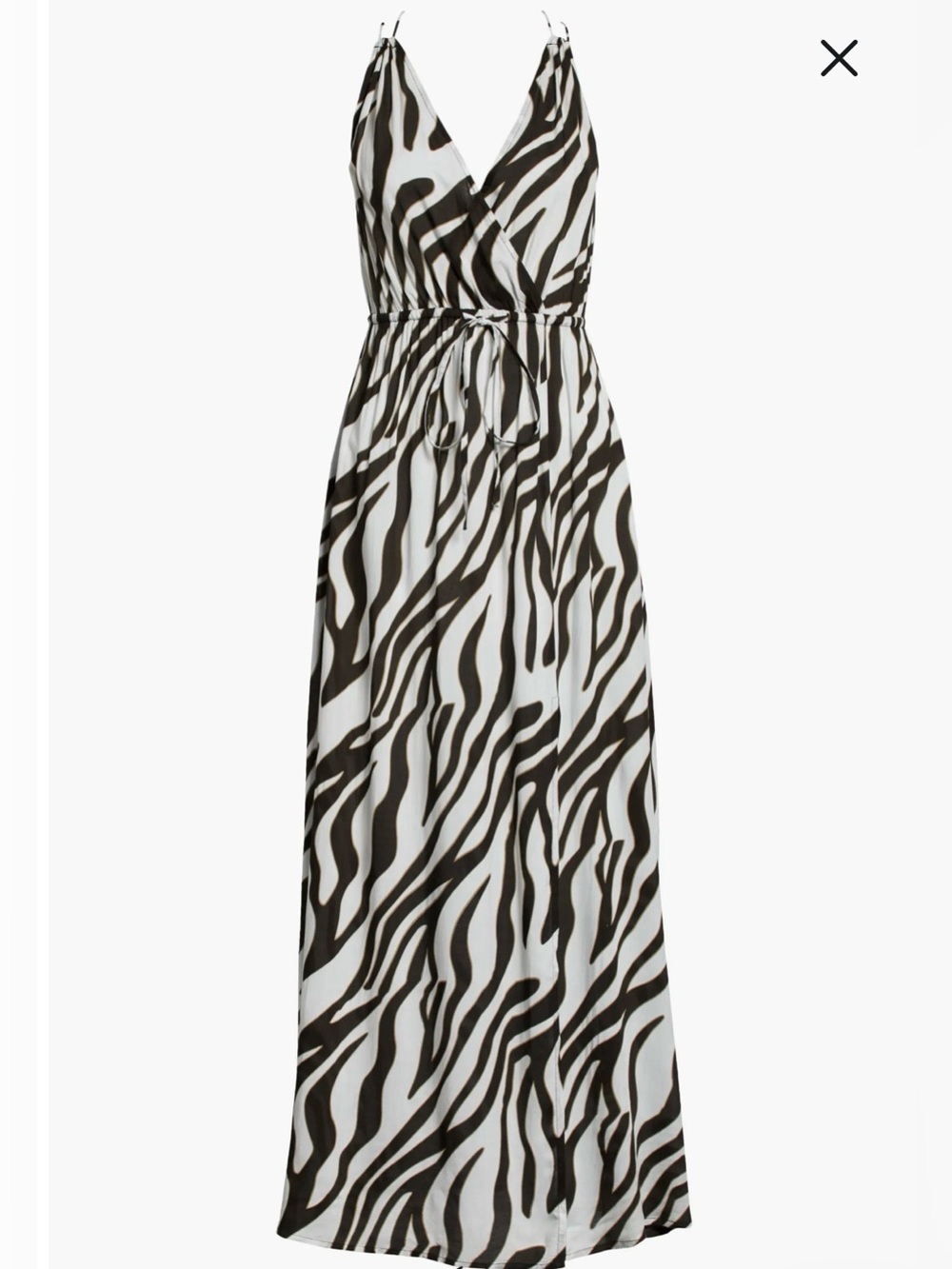 Elan NWT Women’s Black and White Zebra Print Maxi Dress